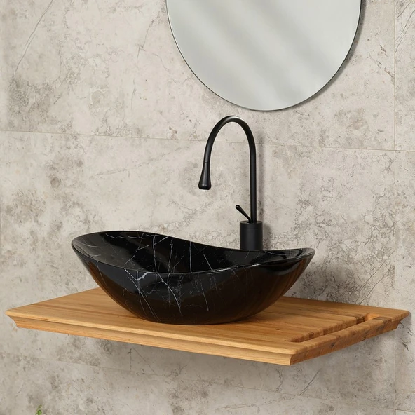 Lena E-2113M5 Tezgah Üstü Porselen Lavabo - Resim 2