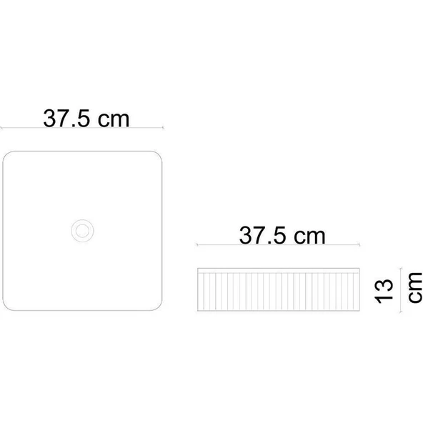 Lena Tezgah Üstü Lavabo (Mat Füme) E-W1003MF - Resim 2