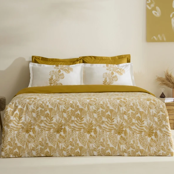 KARACA HOME ORLA ÇİFT KİŞİLİK NEVRESİM TAKIMI SARI ürün görseli