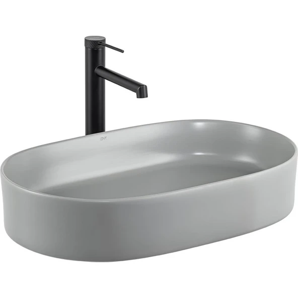 Lena E-W1202MG Tezgah Üstü Lavabo Mat Gri ürün görseli