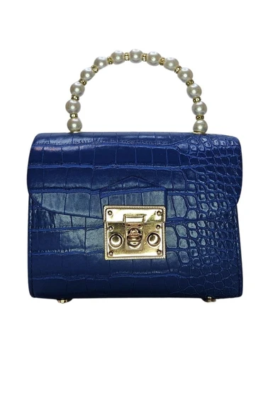 Vos Versa Kadın Gold Zincir Askılı El ve Omuz Çanta Krokodil Desenli - Resim 11