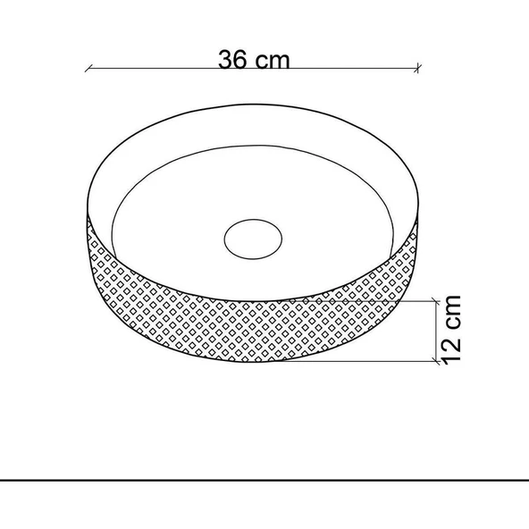 Lena Tezgah Üstü Lavabo (Beyaz) EY-4703 - Resim 2