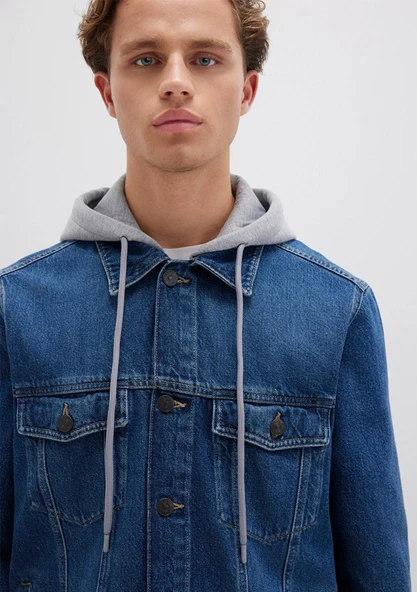 M0112808-90839 MAVİ BRANDON DENİM ALL CEKET - Resim 5