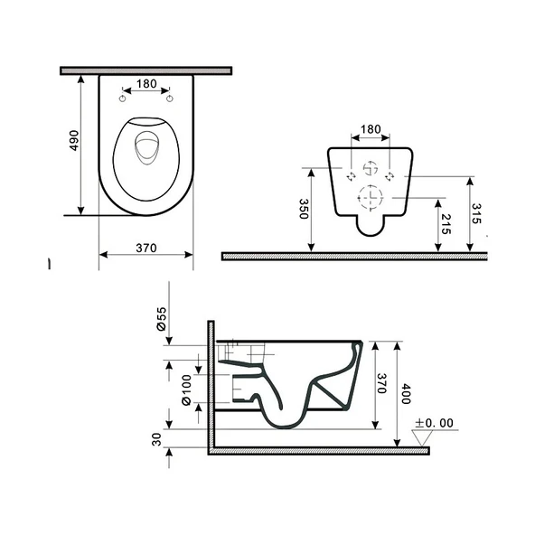 Lena Et-201S Krom Klozet - Resim 2
