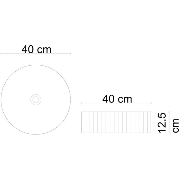 Lena Tezgahüstü Lavabo Mat Füme E-W1001MF - Resim 3