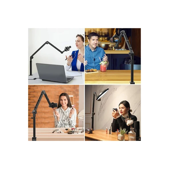 Vijim LS24 Çok Amaçlı Ayarlanabilir Kamera ve Mikrofon Masa Standı - Resim 4