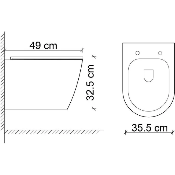 Lena Asma Klozet (Mat Beyaz Mermer) ET-W1200M8 - Resim 4