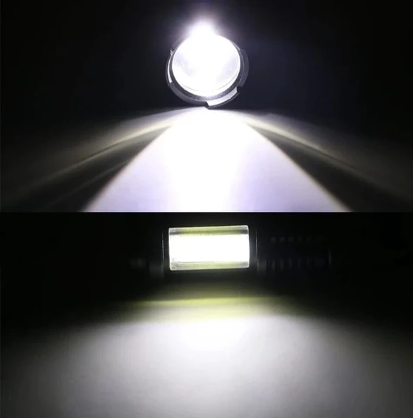 Wuben Wb-017 Zoomlu Şarjlı Cob Led Güçlü El Feneri - Resim 5