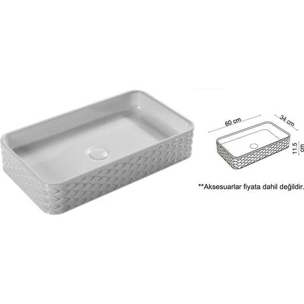 Eva Banyo Lena Tezgah Üstü Lavabo EY-4708 ürün görseli