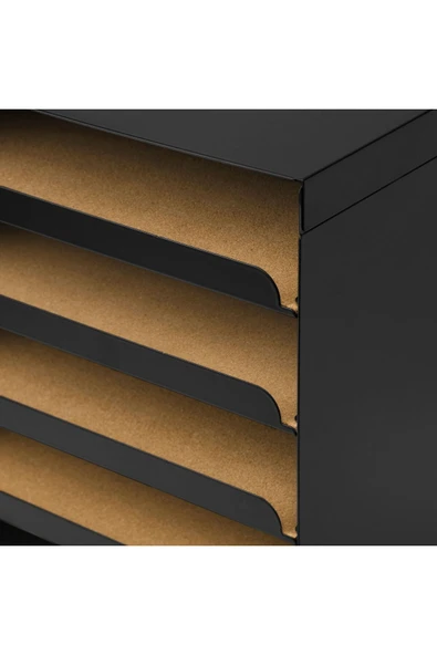 Evrak Rafı, Antrasit, Genişlik: 32 cm  Derinlik: 25 cm  Yükseklik: 32 cm - Resim 2