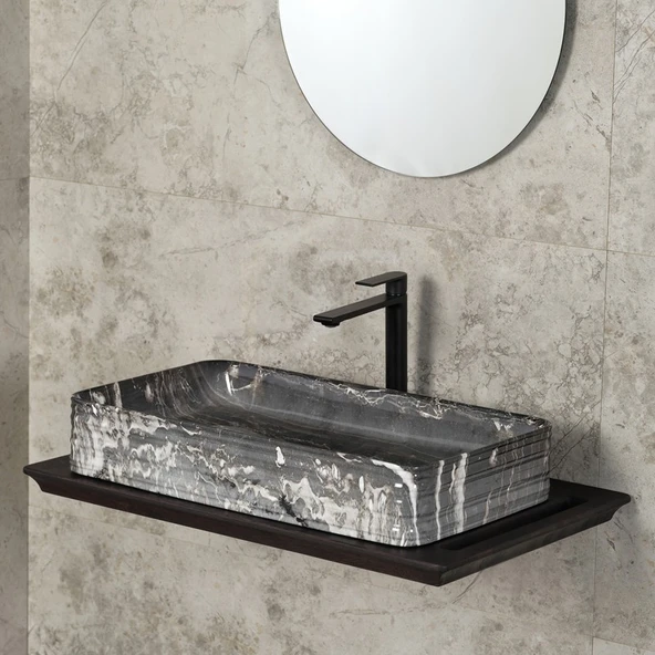 Lena E-2106M4 Tezgah Üstü Porselen Lavabo - Resim 2