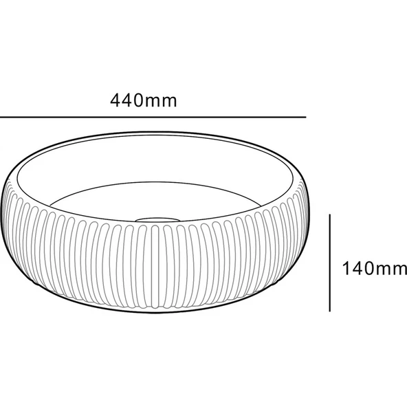Lena E-4161S Tezgah Üstü Porselen Lavabo - Resim 2