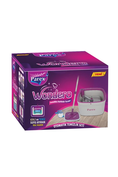 Parex Wondero Otomatik Temizlik Seti - 3 Adet Yedek Mop - Resim 2