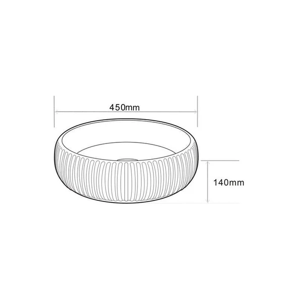 Lena Tezgahüstü Lavabo (Altın) E-4161A - Resim 2