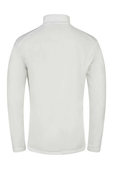 2AS Cedric Erkek Yarım Fermuarlı İnce Polar Sweatshirt Beyaz - Resim 4