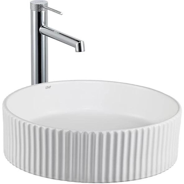 Lena Tezgahüstü Lavabo Beyaz E-W1001MB ürün görseli