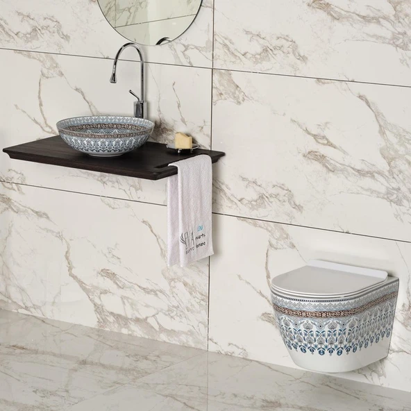 Lena ET-Y7029BY Asma Klozet Beyaz - Resim 3