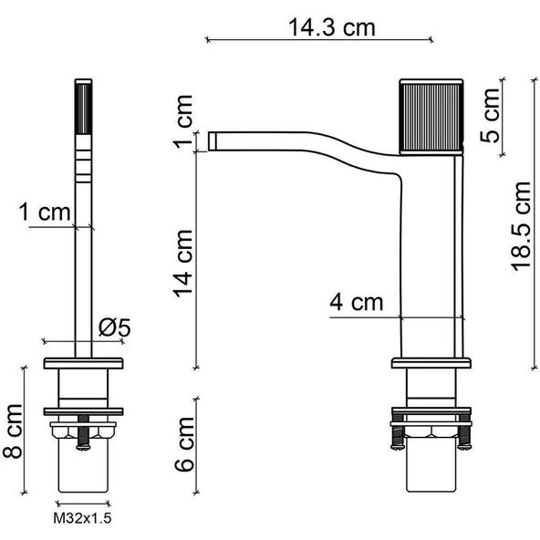 Fontana Lavabo Bataryası (Rose) FA-7013 - Resim 2