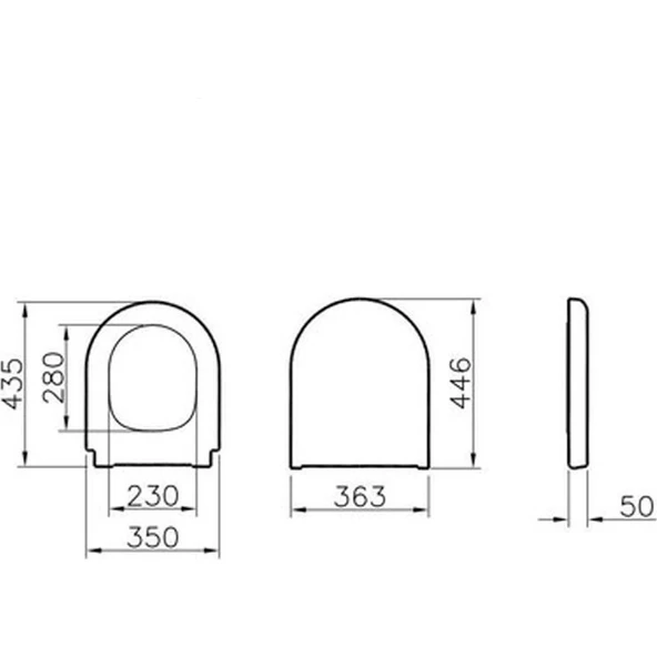 VitrA Vitra S50 Asma Klozet Ve Ses Yok Yavaş Kapanan Duroplast Kapak - Resim 5