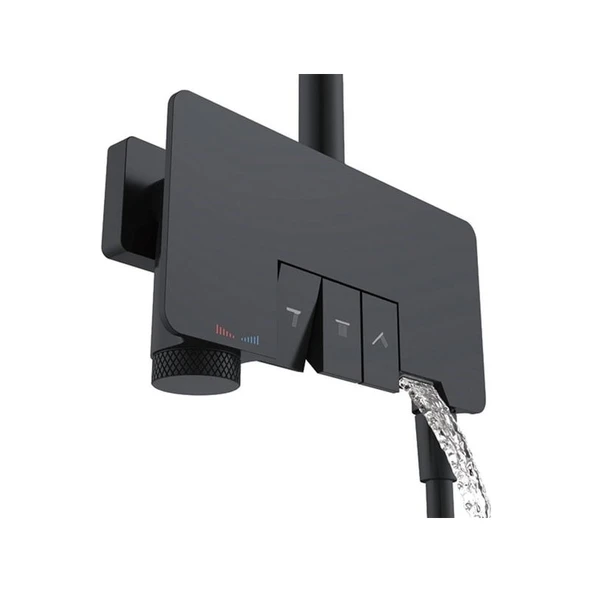 Fontana Duş Ünitesi (Mat Siyah) FJ-3155 - Resim 2