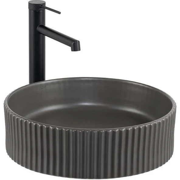 Lena Tezgahüstü Lavabo Mat Füme E-W1001MF ürün görseli