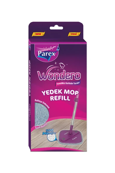 Parex Wondero Otomatik Temizlik Seti - 3 Adet Yedek Mop - Resim 4