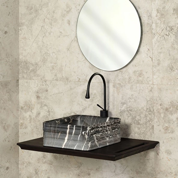 Lena E-2105M4 Tezgah Üstü Porselen Lavabo - Resim 2