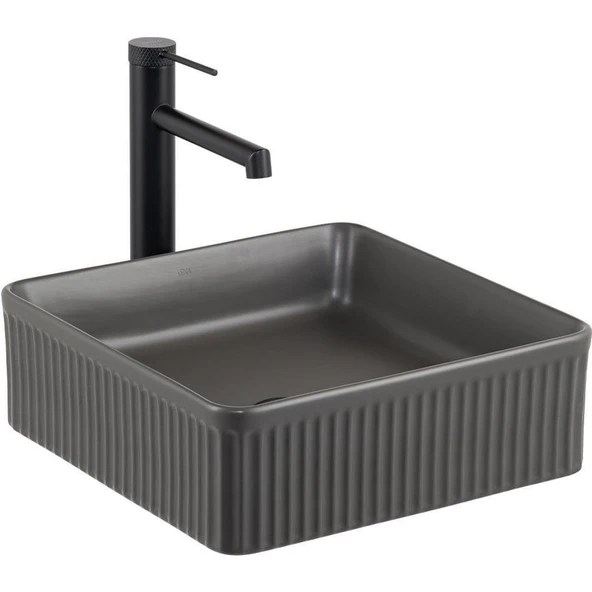 Lena Tezgah Üstü Lavabo (Mat Füme) E-W1003MF ürün görseli
