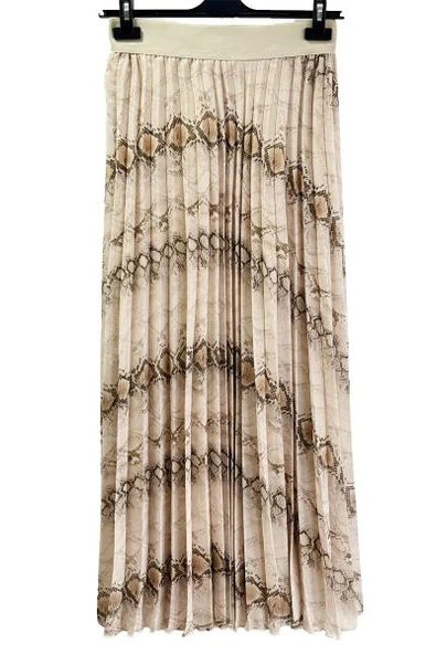 5465 SENTEZ DESENLİ PLİSE ŞİFON YILAN DESENLİ ETEK - Resim 2