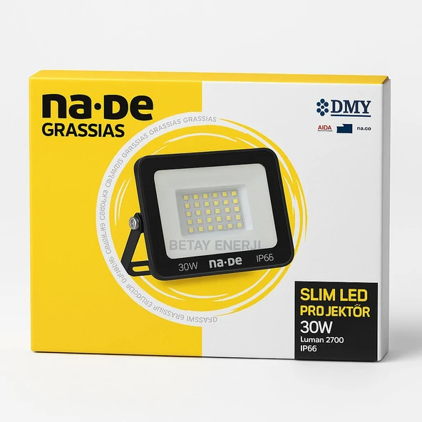 na-de Grassias 30W Slim LED Projektör ürün görseli