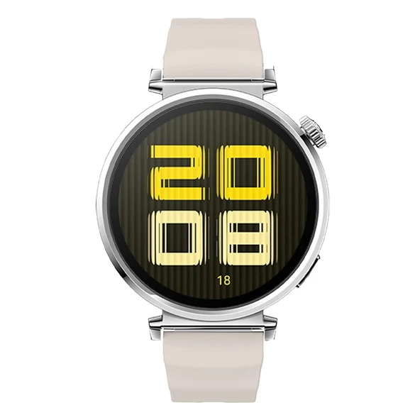 Sneezy Huawei Watch GT5 41mm İle Uyumlu SoftFlex Metal Tokalı Spor Silikon Akıllı Saat Kordonu  Starlight - Resim 5