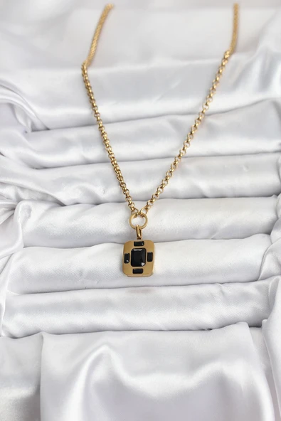 Zincir Gold Renk Vintage Model Kadın Kolye - EBJ251115W38420 - Resim 2