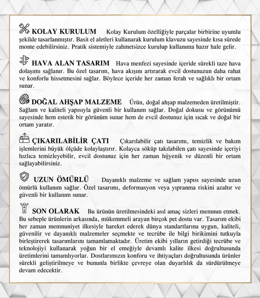 Doggi̇e Rufu Model Ahşap Köpek Kulübesi̇ Xs - Resim 3