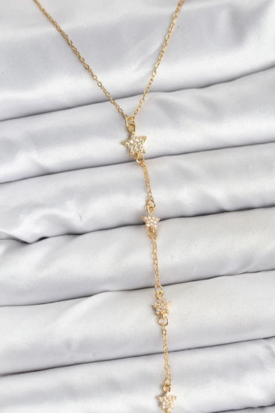 Zincir Gold Renkli Yıldız Model Kadın Y Kolye - EBJ251115W38403 ürün görseli