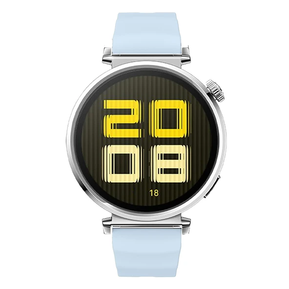 Sneezy Huawei Watch GT5 41mm İle Uyumlu SoftFlex Metal Tokalı Spor Silikon Akıllı Saat Kordonu  Mavi - Resim 5