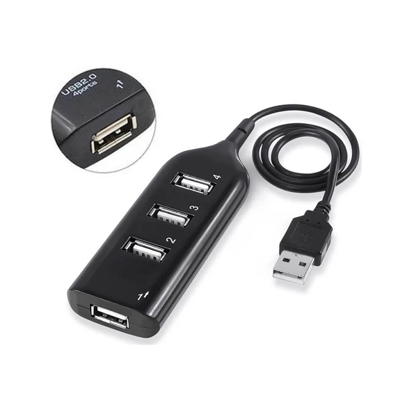 4 Port Usb Çoğaltıcı Çoklayıcı Hub Usb 2.0 Çoklama Pc Laptop - Resim 2