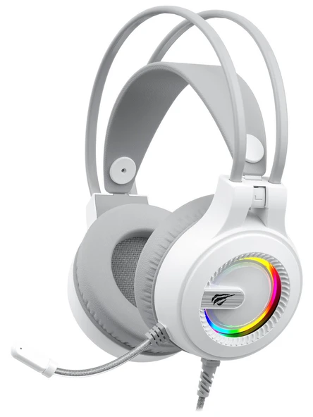 Havit Gamenote H2040D Beyaz RGB USB Kablolu Kulak Üstü Oyuncu Kulaklığı - Resim 4