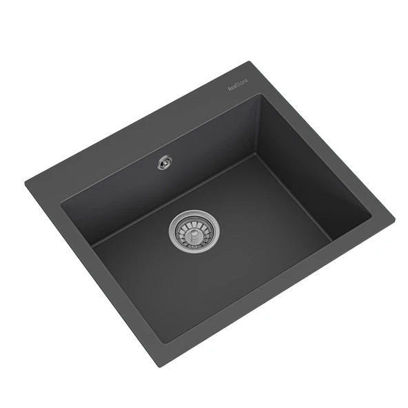 RealStone K002 Didyma 60 Tezgah Üstü Granit Eviye Antrasit - Resim 2