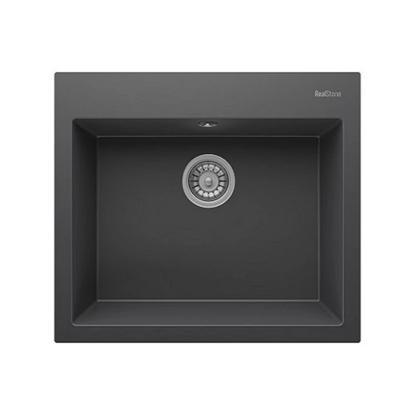 RealStone K002 Didyma 60 Tezgah Üstü Granit Eviye Antrasit ürün görseli