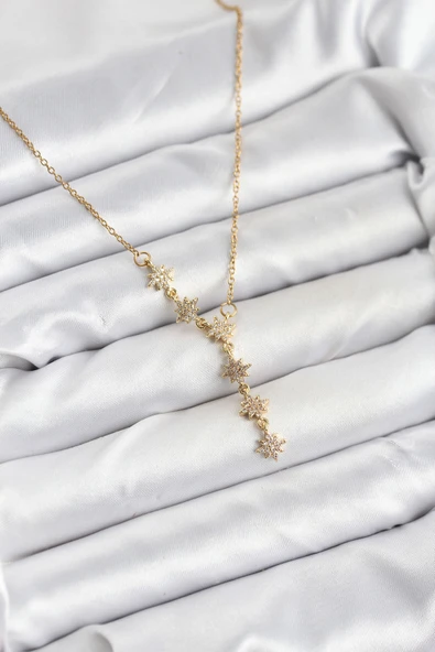Zincir Gold Renk Kutup Yıldızı Model Kadın Kolye - EBJ251115W38399 ürün görseli