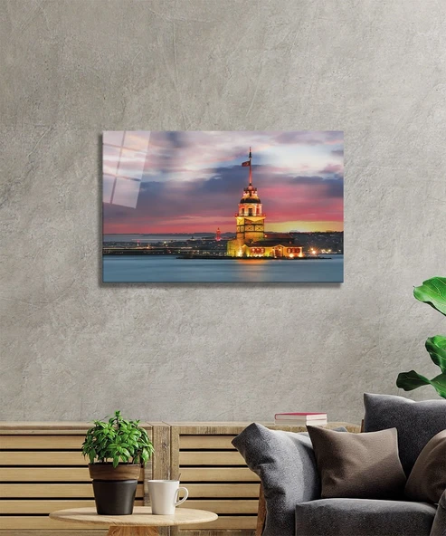 Kız Kulesi Cam Tablo - Resim 4