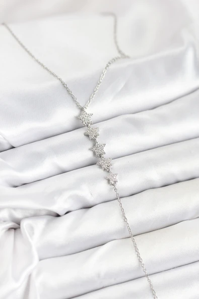 Zincir Gümüş Renk Yıldız Model Y Kolye - EBJ251115W38397 ürün görseli