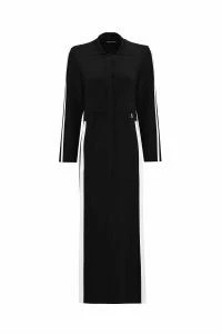 T25PF-9010 MISSDALIDA YIRTMAÇLI DETAYLI UZUN TRİKO HIRKA - Resim 2