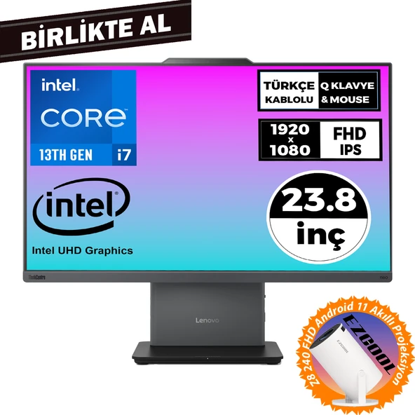 Lenovo ThinkCentre Neo 50a i7-13620H 32GB 1TB SSD 23.8" W11P AIO+Projeksiyon 12SC000KTR 061 ürün görseli 1