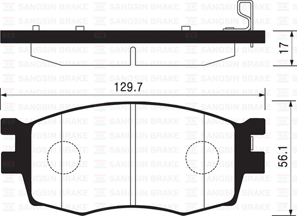 SANGSIN SP1186 ÖN FREN BALATA HYUNDAI ACCENT ERA 1.4L 1.6L benzinli 06-10 1.5L CRDi dizel 06-> / İ20 1.4L D4FC CRDi dizel 08-> / KIA RIO 1.4L 1.6L benzinli 05-> 1.5L CRDİ 06-> 581011GE00-581011JA10-58 ürün görseli 1
