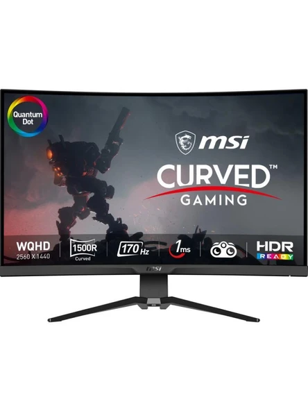 MSI MAG 275CQRF-QD 27" 1 ms 2K Curved 170 Hz Oyuncu Monitörü Outlet ürün görseli 1