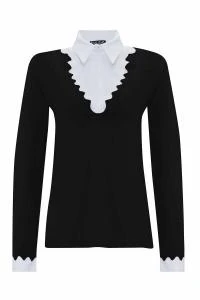 T25PF-6014 MISSDALIDA KISA KOLLU TRİKO TUNİK ürün görseli 1