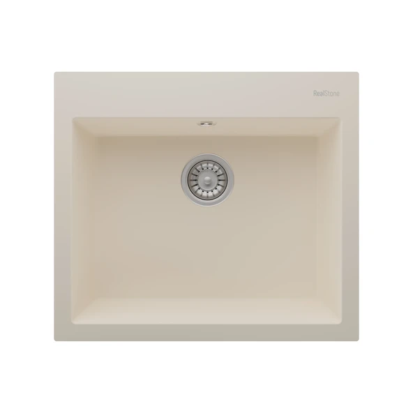 RealStone K002 Didyma 60 Tezgah Üstü Granit Eviye Krem ürün görseli