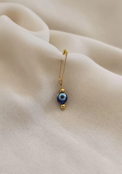 10 Adet 0.8 mm Maşallahlık İğneli Cam Nazar Boncuğu - Resim 2