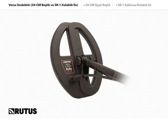 Rutus Versa Dedektör (SR-1 Kablosuz Kulaklık ve 24CM DD Başlık İle) - Resim 3